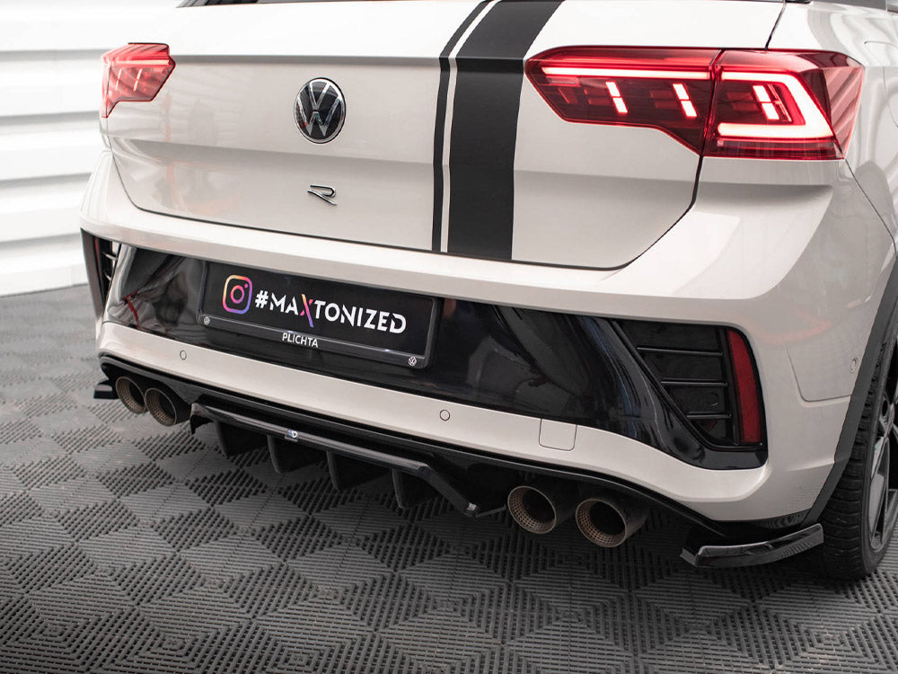 Central Rear Splitter (Vertical Bars) Volkswagen T-Roc R / R-Line Mk1 Facelift