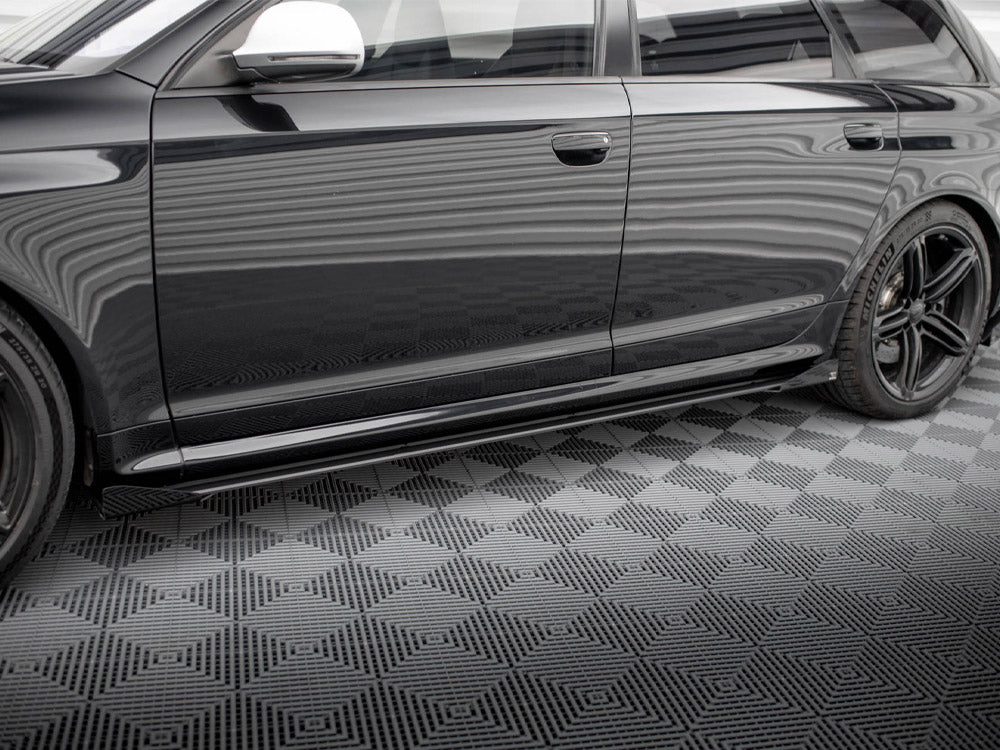 Street PRO Side Skirts Diffusers + Flaps Audi RS6 Avant C6