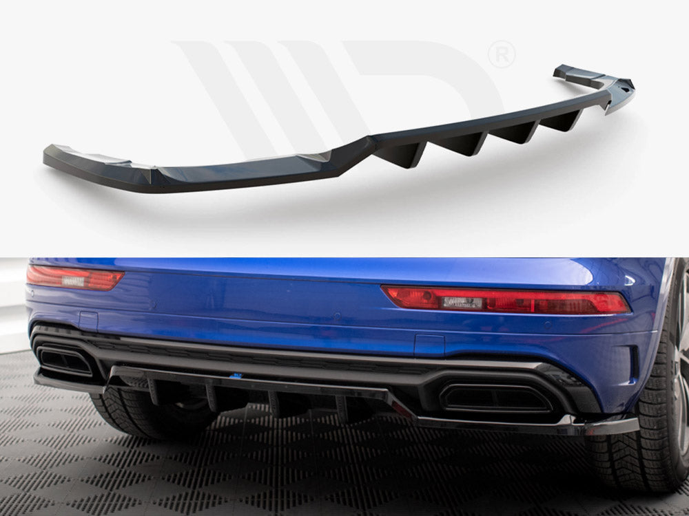 Central Rear Splitter (Vertical Bars) Audi Q5 S-Line SUV Mk2 Facelift