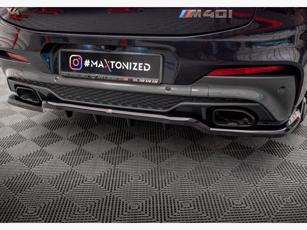 Central Rear Splitter (Vertical Bars) V.2 BMW X4 M40i G02