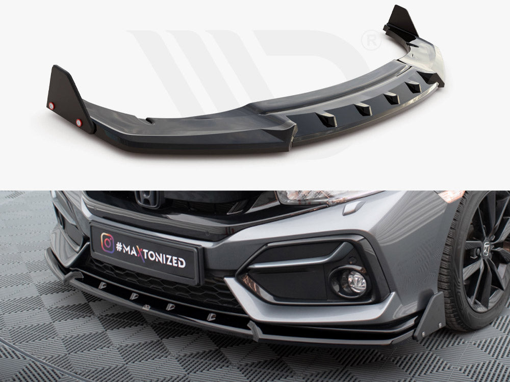 Front Splitter V.1 + Flaps Honda Civic Sport Mk 10