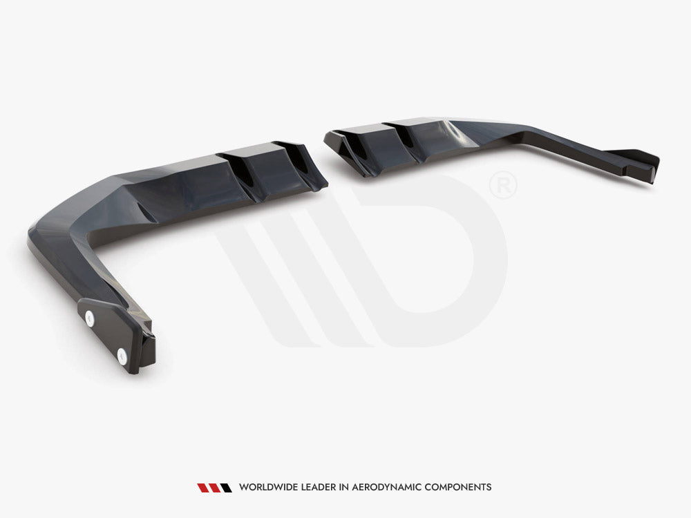 Central Rear Splitter (Vertical Bars) V.1 + Flaps Honda Civic Type-R Mk 11