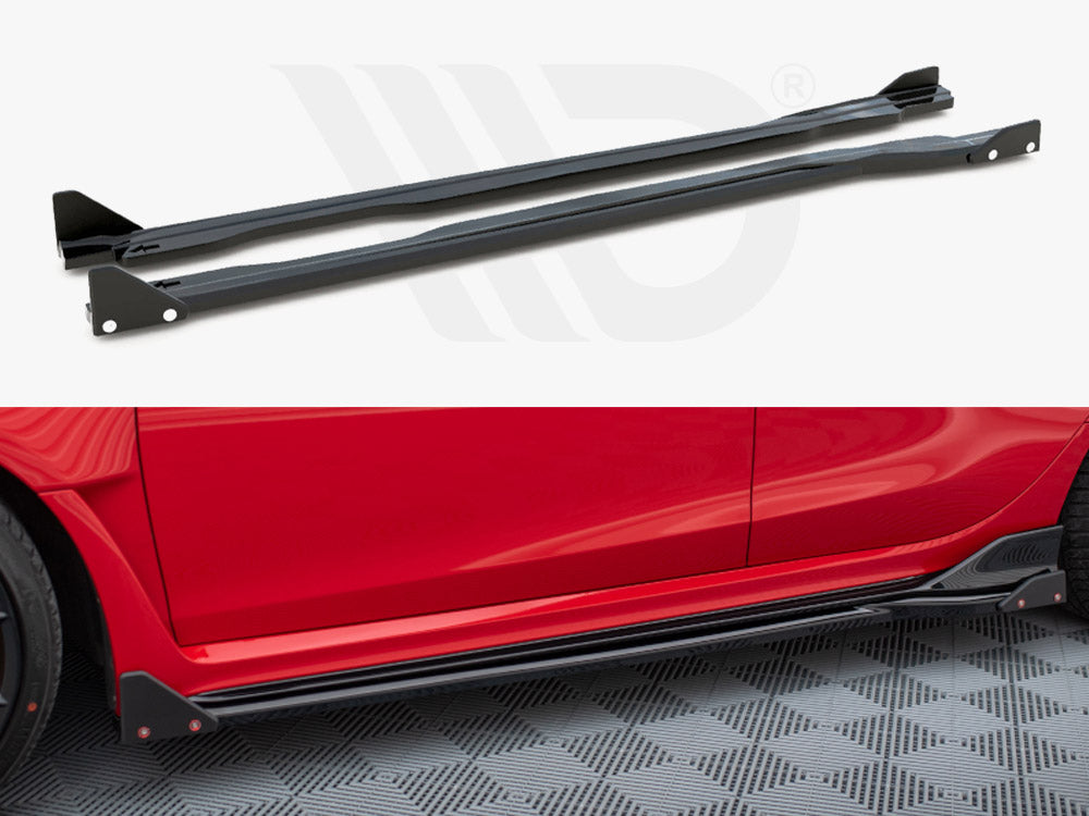 Side Skirts Diffusers V.1 + Flaps Honda Civic Type-R Mk 11