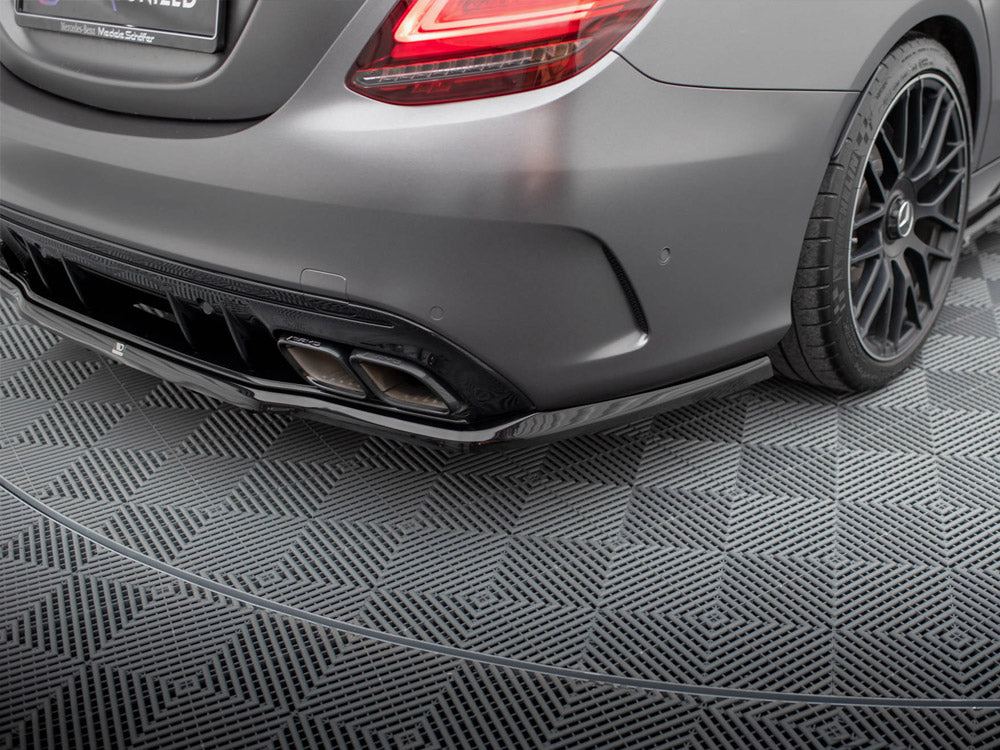 Central Rear Splitter (Vertical Bars) Mercedes-AMG C63 Sedan / Estate W205 Facelift