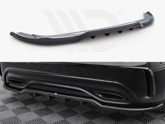 Central Rear Splitter (Vertical Bars) Mercedes-Benz A AMG-Line W176 Facelift