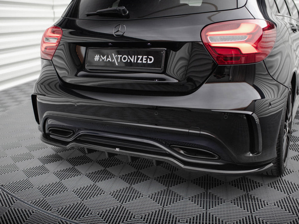 Central Rear Splitter (Vertical Bars) Mercedes-Benz A AMG-Line W176 Facelift