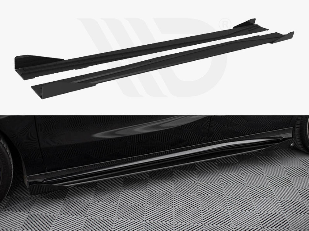 Street PRO Side Skirts Diffusers + Flaps Mercedes-Benz A AMG-Line W176 Facelift