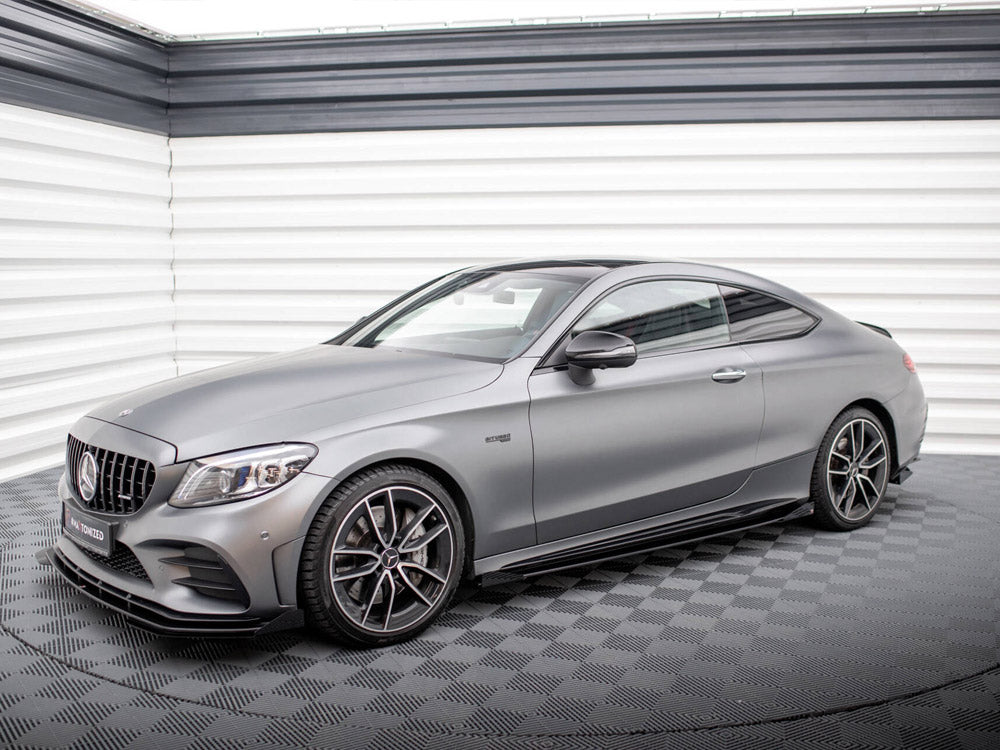 Street PRO Side Skirts Diffusers + Flaps Mercedes-AMG C43 Coupe C205 Facelift