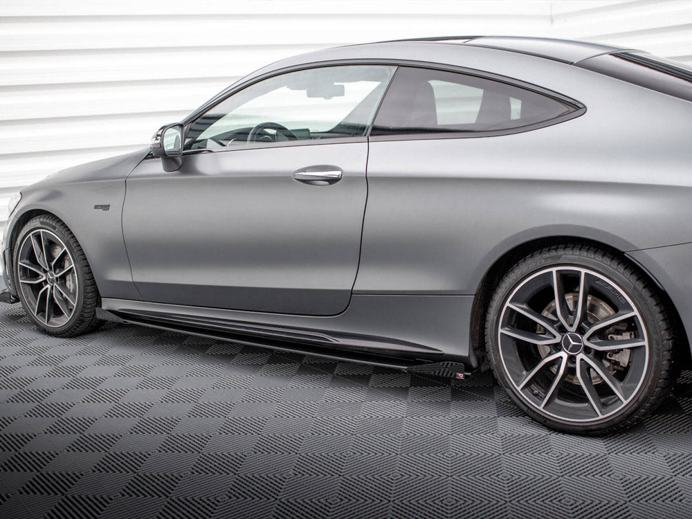 Street PRO Side Skirts Diffusers + Flaps Mercedes-AMG C43 Coupe C205 Facelift