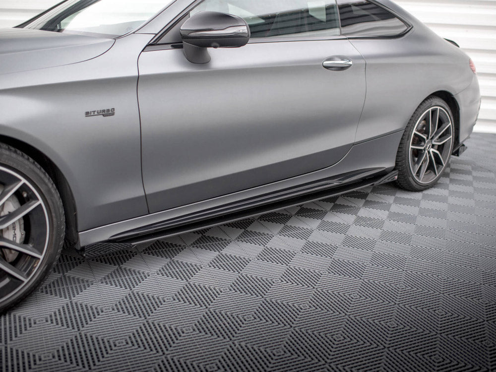 Street PRO Side Skirts Diffusers + Flaps Mercedes-AMG C43 Coupe C205 Facelift