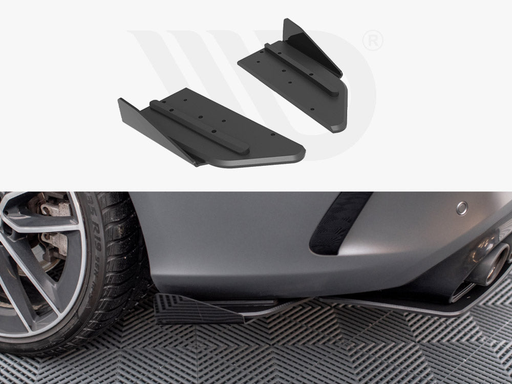 Street Pro Rear Side Splitters + Flaps Mercedes-AMG C43 Coupe C205 Facelift