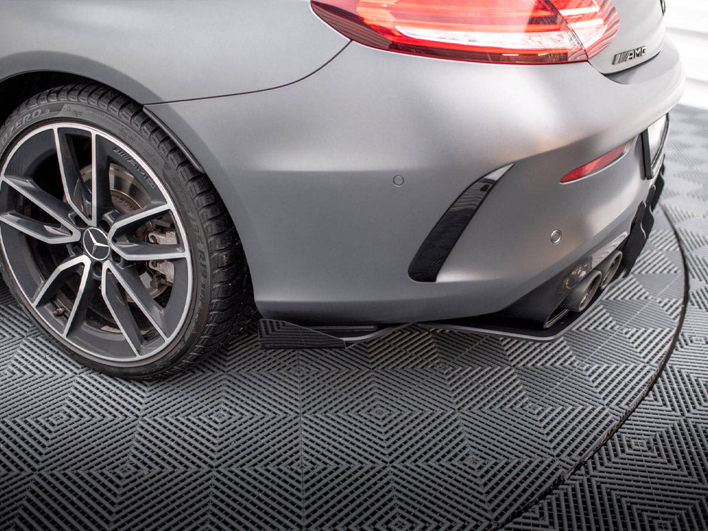 Street Pro Rear Side Splitters + Flaps Mercedes-AMG C43 Coupe C205 Facelift