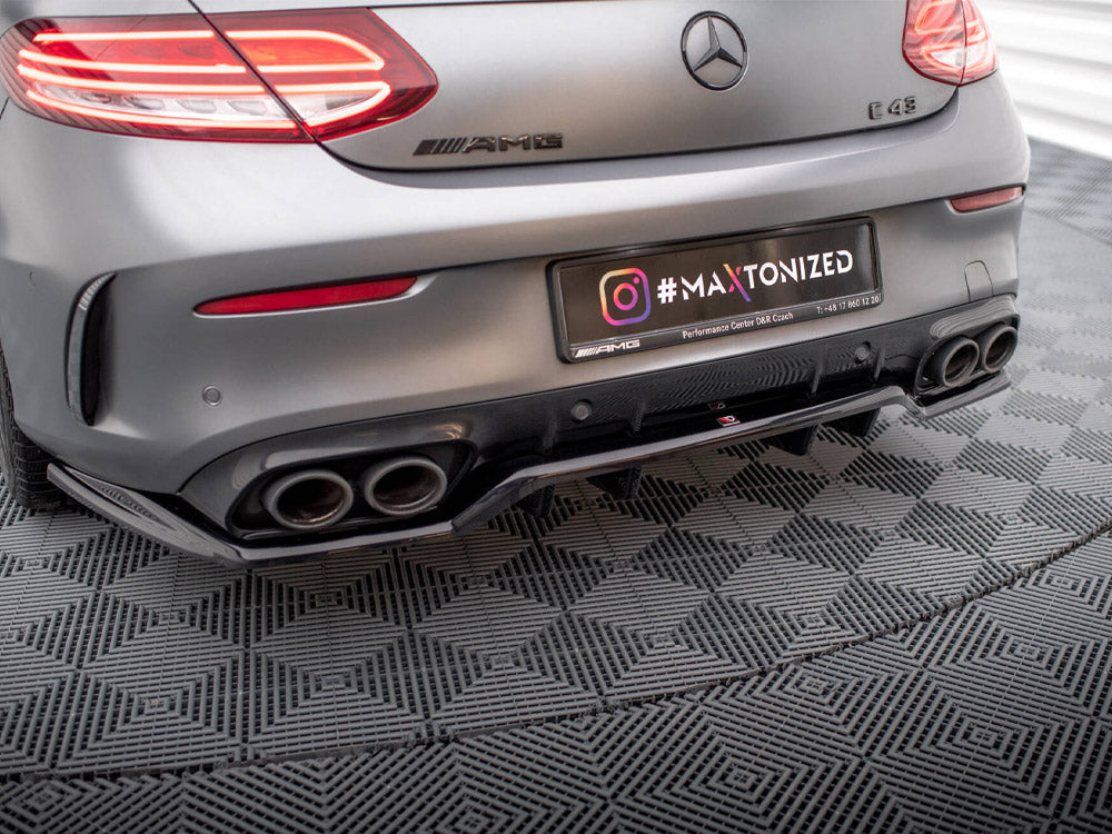 Central Rear Splitter (Vertical Bars) Mercedes-AMG C43 Coupe C205 Facelift