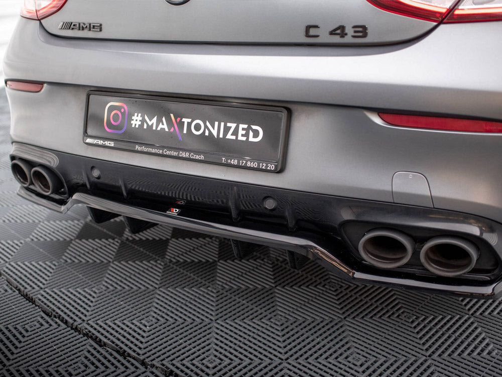 Central Rear Splitter (Vertical Bars) Mercedes-AMG C43 Coupe C205 Facelift