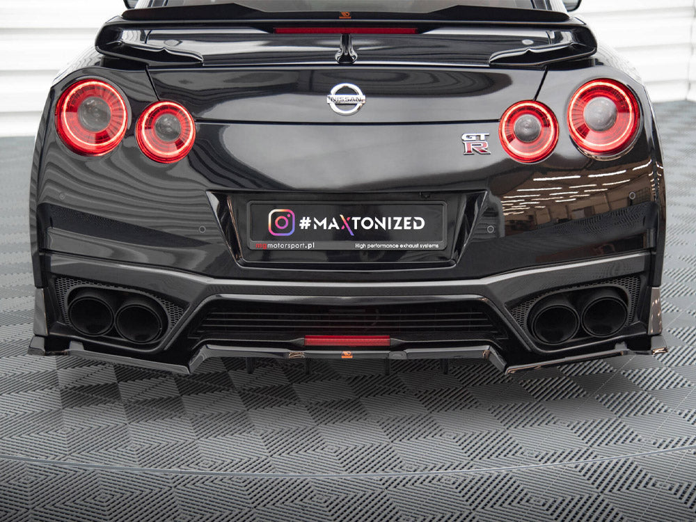 Central Rear Splitter (Vertical Bars) Nissan GTR R35 Facelift