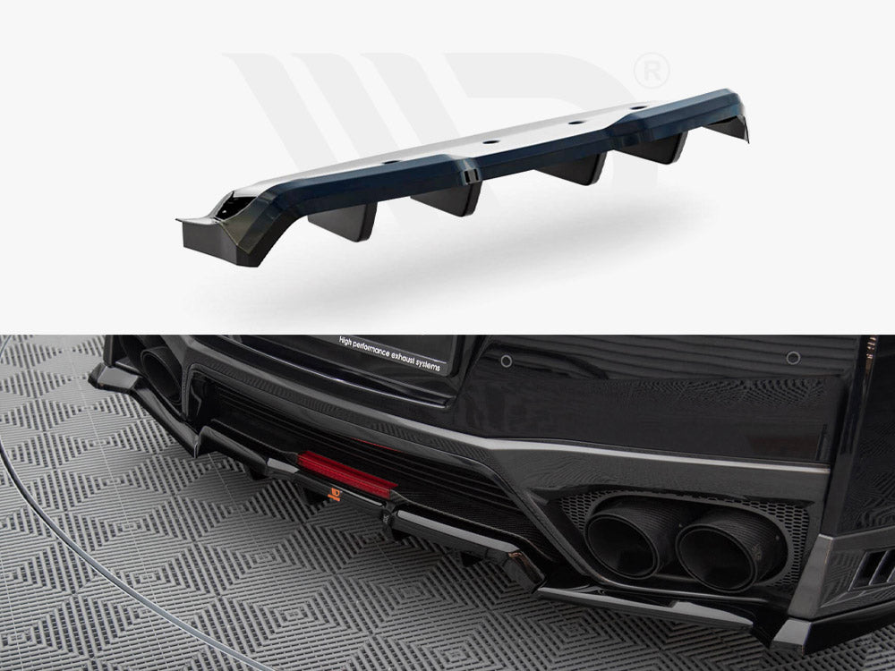 Central Rear Splitter (Vertical Bars) Nissan GTR R35 Facelift