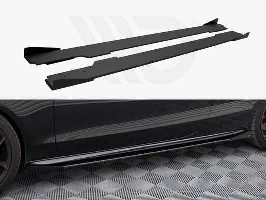 Street PRO Side Skirts Diffusers + Flaps Audi A5 / A5 S-Line / S5 Coupe / Cabrio 8T / 8T Facelift