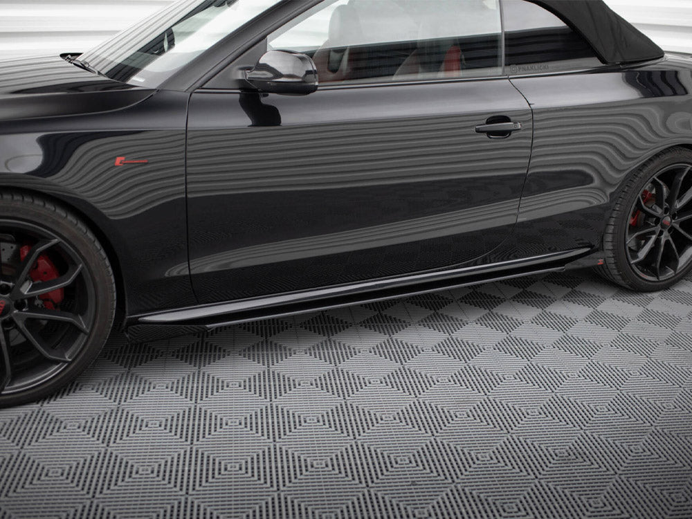 Street PRO Side Skirts Diffusers + Flaps Audi A5 / A5 S-Line / S5 Coupe / Cabrio 8T / 8T Facelift