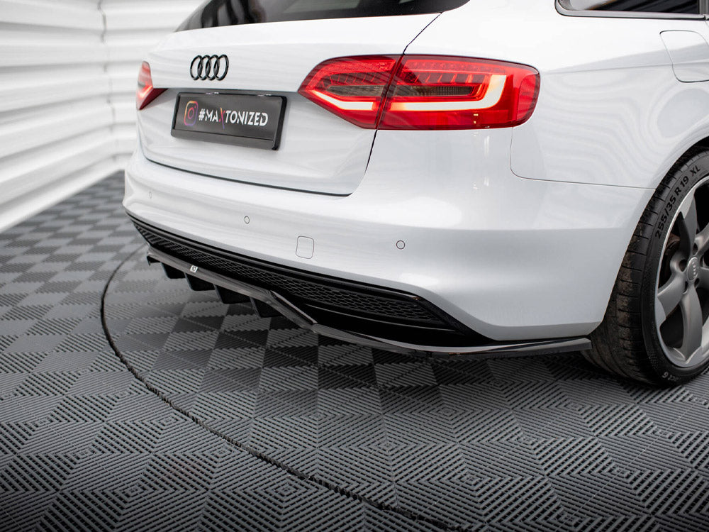 Central Rear Splitter (Vertical Bars) Audi A4 Competition B8 Facelift