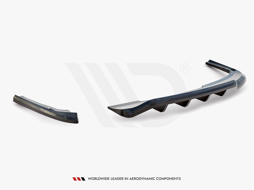 Central Rear Splitter (Vertical Bars) Audi A4 Competition B8 Facelift