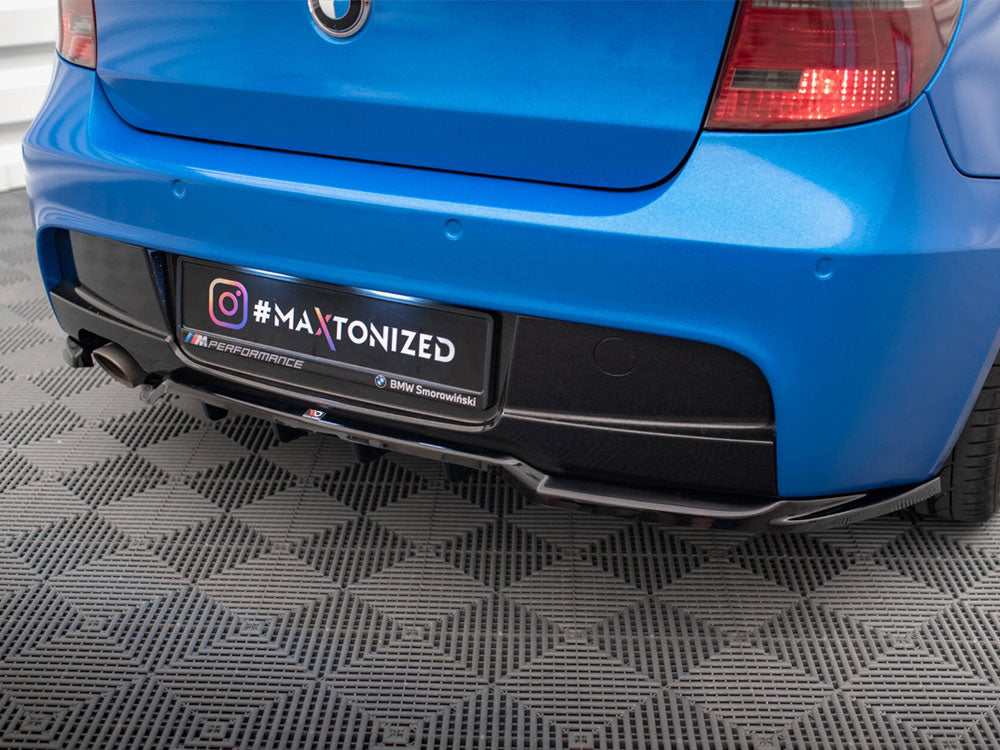 Central Rear Splitter (Vertical Bars) BMW 1 M-Pack E87 Facelift