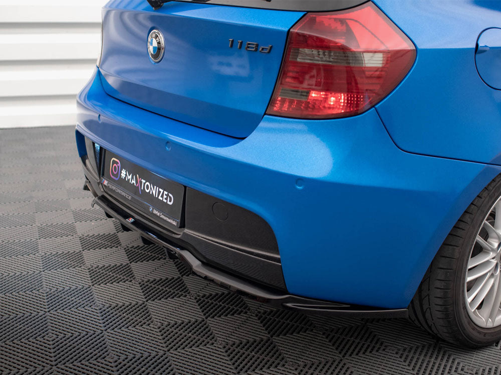 Central Rear Splitter (Vertical Bars) BMW 1 M-Pack E87 Facelift