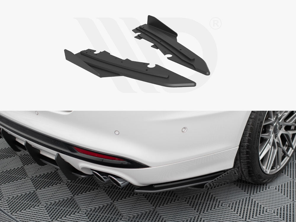 Street Pro Rear Side Splitters + Flaps Ford Mondeo Sport Mk5 Facelift / Fusion Sport Mk2 Facelift