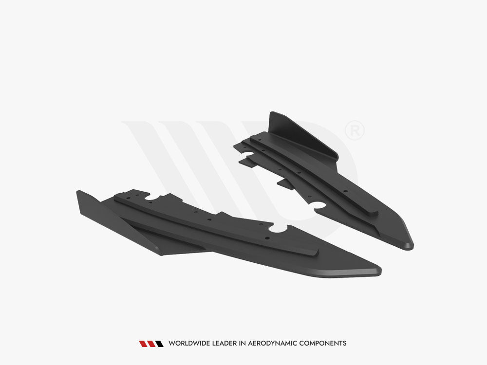 Street Pro Rear Side Splitters + Flaps Ford Mondeo Sport Mk5 Facelift / Fusion Sport Mk2 Facelift