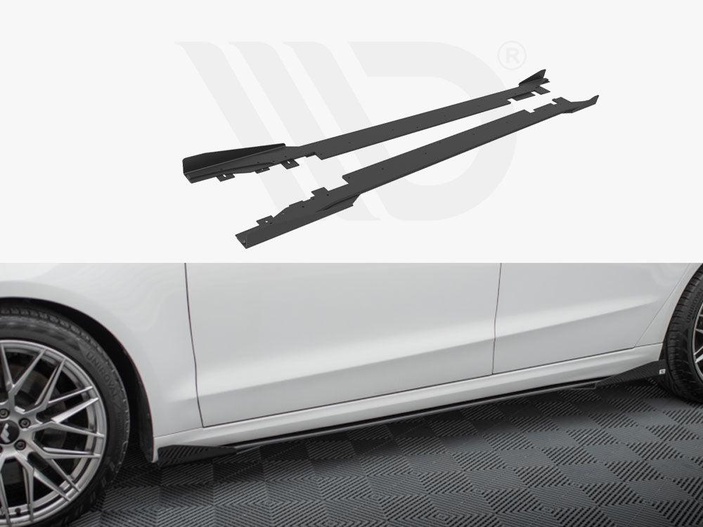 Street PRO Side Skirts Diffusers + Flaps Ford Mondeo Sport Mk5 Facelift / Fusion Sport Mk2 Facelift