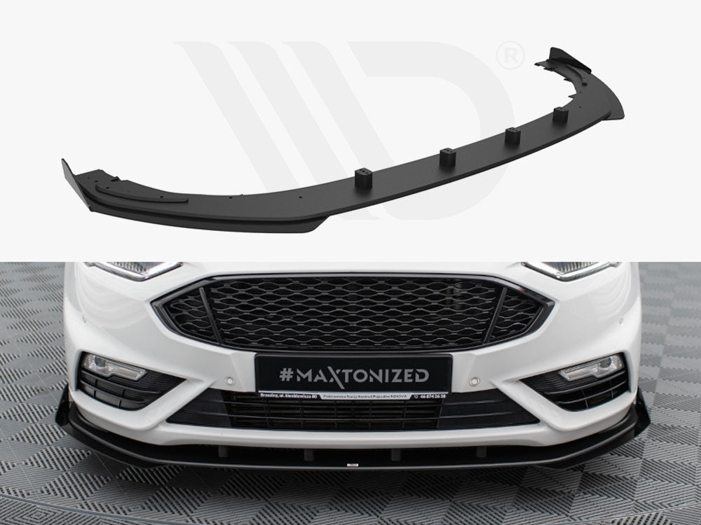 Street PRO Front Splitter + Flaps Ford Mondeo Sport Mk5 Facelift / Fusion Sport Mk2 Facelift