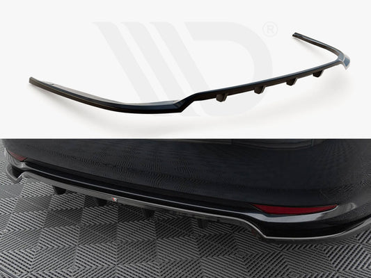 Central Rear Splitter (Vertical Bars) Toyota Avensis Sedan Mk3 Facelift