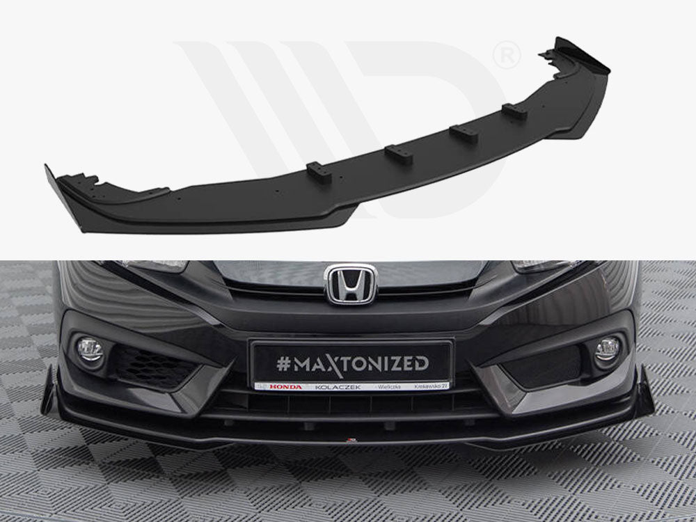 Street PRO Front Splitter + Flaps Honda Civic Mk10