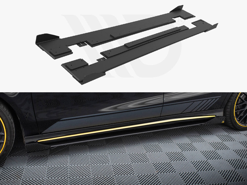 Street PRO Side Skirts Diffusers + Flaps Mercedes-AMG CLA 45 C117 Facelift