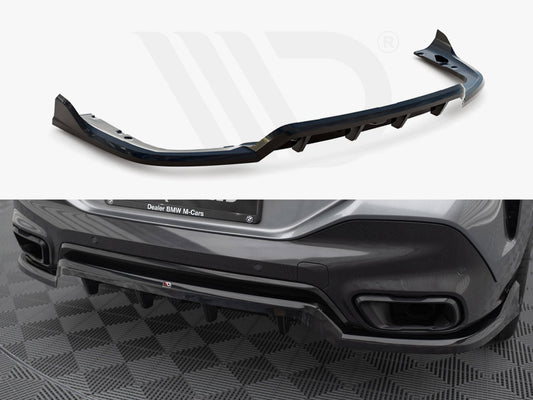 Central Rear Splitter (Vertical Bars) V.2 BMW X6 M-Pack G06 Facelift