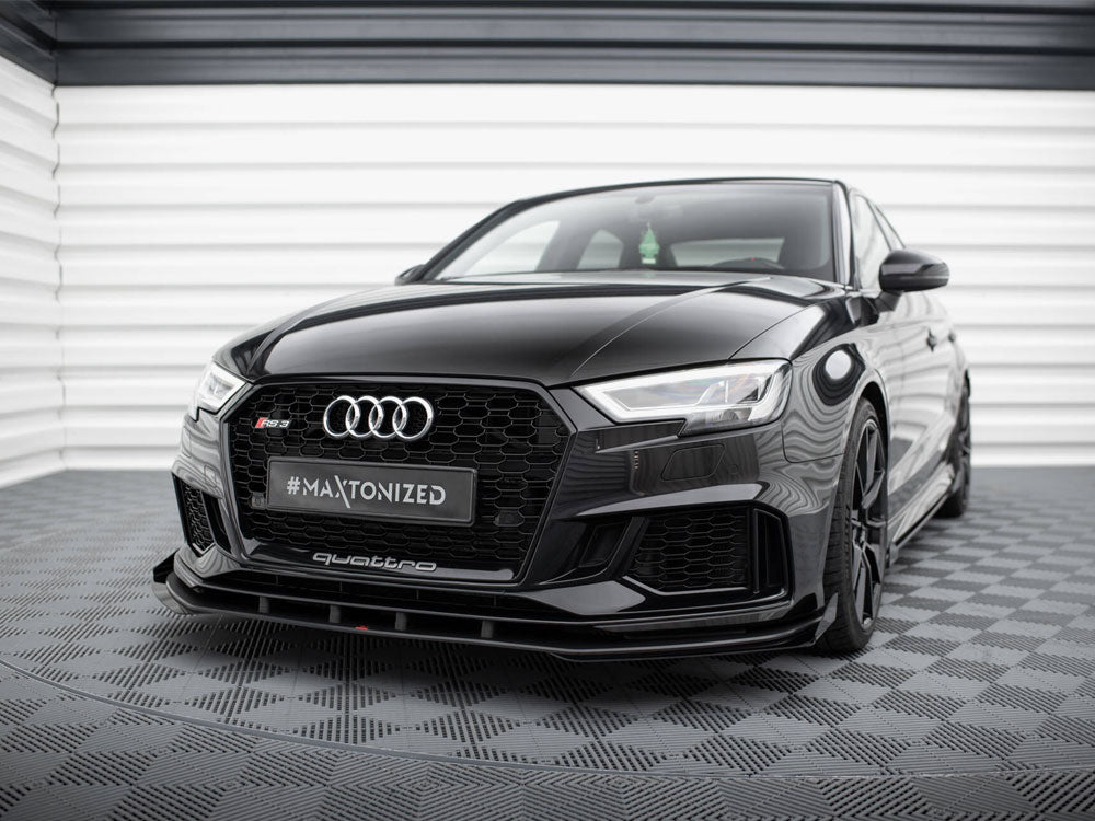 Street PRO Front Splitter V.1 + Flaps Audi RS3 Sedan 8V Facelift