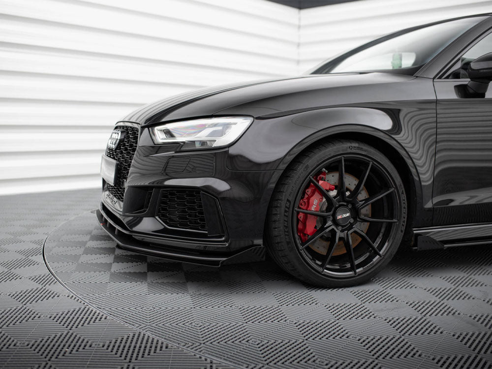 Street PRO Front Splitter V.1 + Flaps Audi RS3 Sedan 8V Facelift