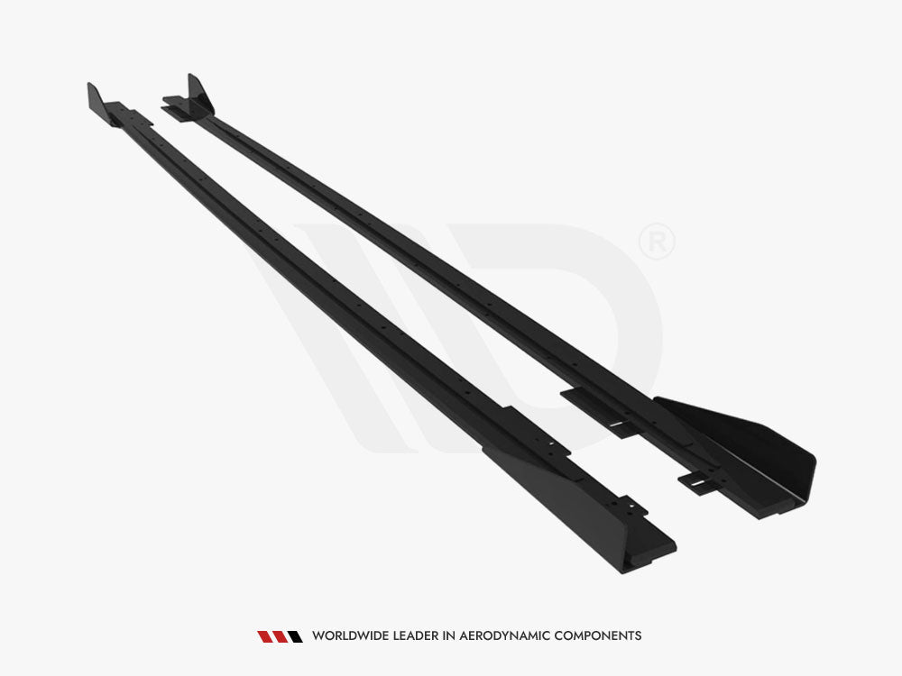 Street PRO Side Skirts Diffusers V.1 + Flaps Audi RS3 Sedan 8V Facelift