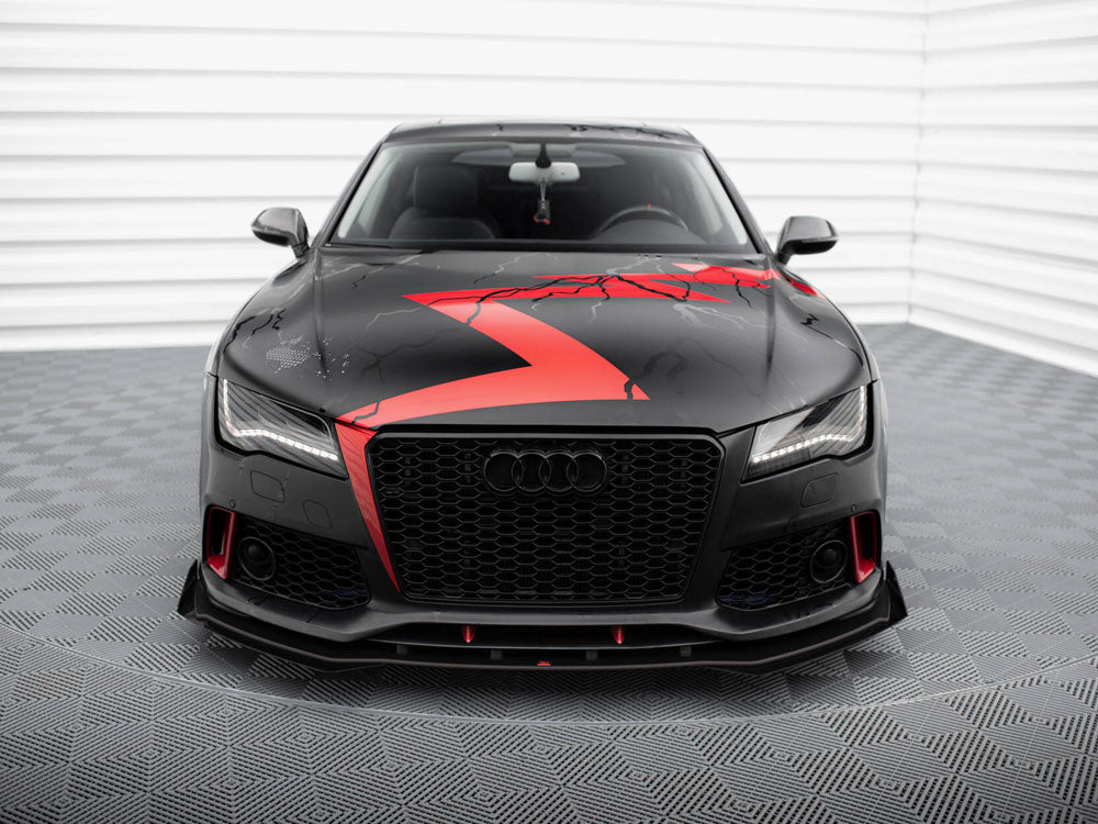 Street PRO Front Splitter + Flaps Audi A7 RS7 Look C7