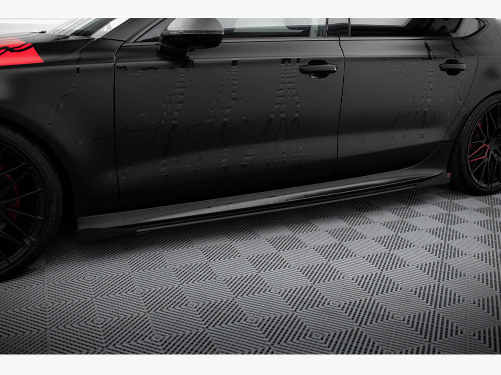 Street PRO Side Skirts Diffusers + Flaps Audi A7 S-Line C7