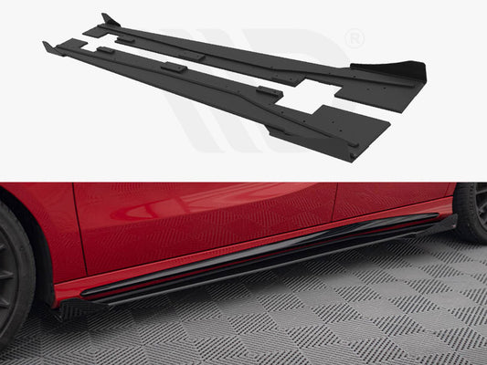 Street PRO Side Skirts Diffusers + Flaps Mercedes-Benz A 45 AMG W176 Facelift