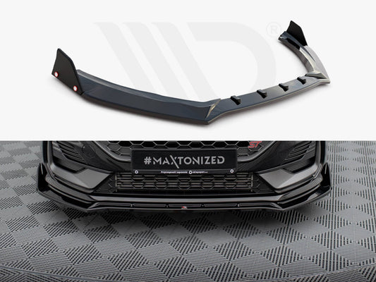 Front Splitter V.4 + Flaps Ford Fiesta ST / ST-Line Mk8 Facelift