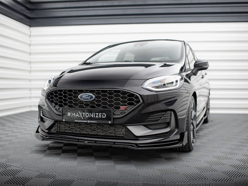 Front Splitter V.4 + Flaps Ford Fiesta ST / ST-Line Mk8 Facelift