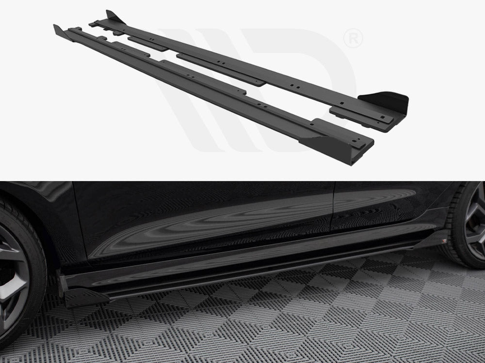 Street PRO Side Skirts Diffusers + Flaps Ford Fiesta Mk8 ST / ST-Line