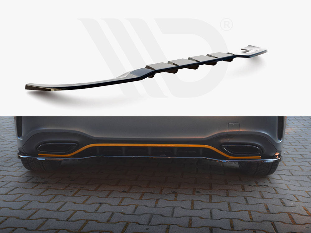 Central Rear Splitter (Vertical Bars) Mercedes-Benz A Hatchback AMG Line W177