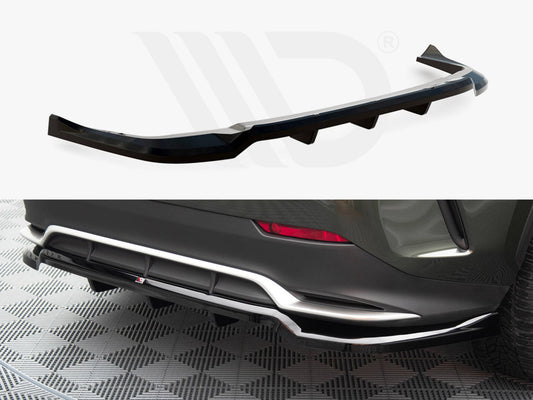 Central Rear Splitter (Vertical Bars) Lexus NX F-Sport Mk2