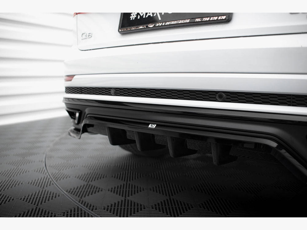 Central Rear Splitter (Vertical Bars) Audi Q8 S-Line Mk1