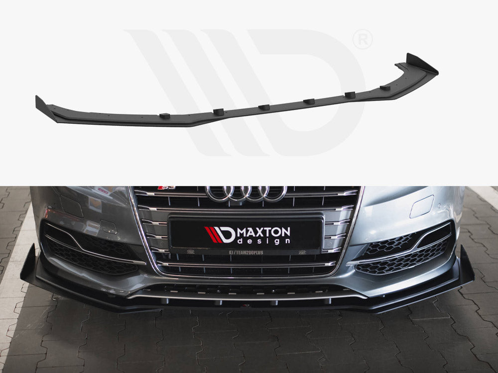 Street PRO Front Splitter + Flaps Audi S3 / A3 S-Line Sedan 8V