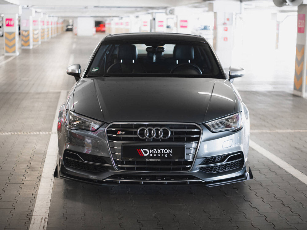 Street PRO Front Splitter + Flaps Audi S3 / A3 S-Line Sedan 8V