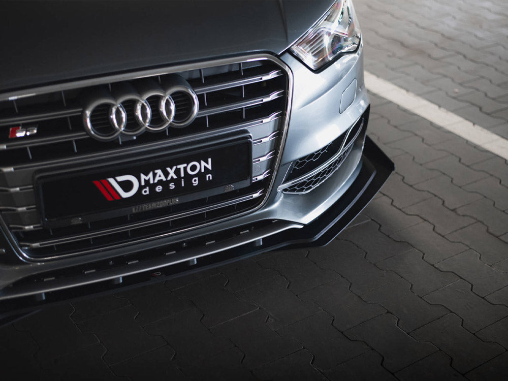 Street PRO Front Splitter + Flaps Audi S3 / A3 S-Line Sedan 8V