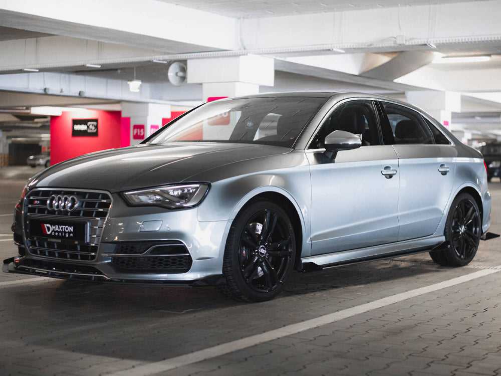 Street PRO Side Skirts Diffusers + Flaps Audi S3 / A3 S-Line Sedan 8V